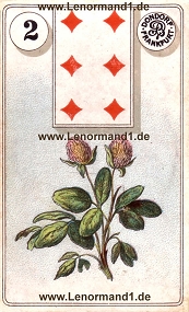 Klee Lenormand Bedeutung antike Dondorf Lenormandkarten