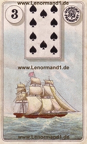 Schiff Lenormand Bedeutung antike Dondorf Lenormandkarten