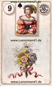 Blumen Lenormand Bedeutung antike Dondorf Lenormandkarten