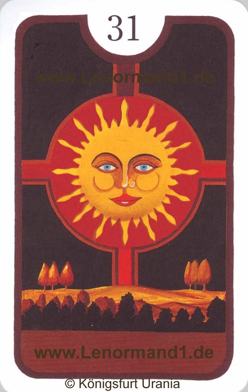Die Sonne Zigeuner Lenormand Tageskarte heute