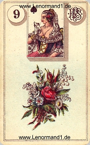 Blumen, antikes Piatnik Lenormand