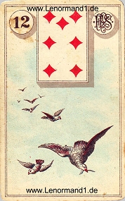 Vgel, antikes Piatnik Lenormand