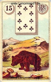 Bär, antikes Piatnik Lenormand