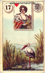 Storch, antikes Piatnik Lenormand