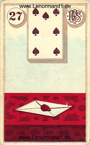 Brief, antikes Piatnik Lenormand