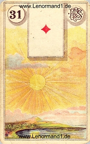 Sonne, antikes Piatnik Lenormand