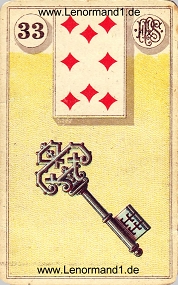 Schlssel, antikes Piatnik Lenormand