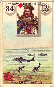 Fische, antikes Piatnik Lenormand