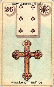 Kreuz, antikes Piatnik Lenormand