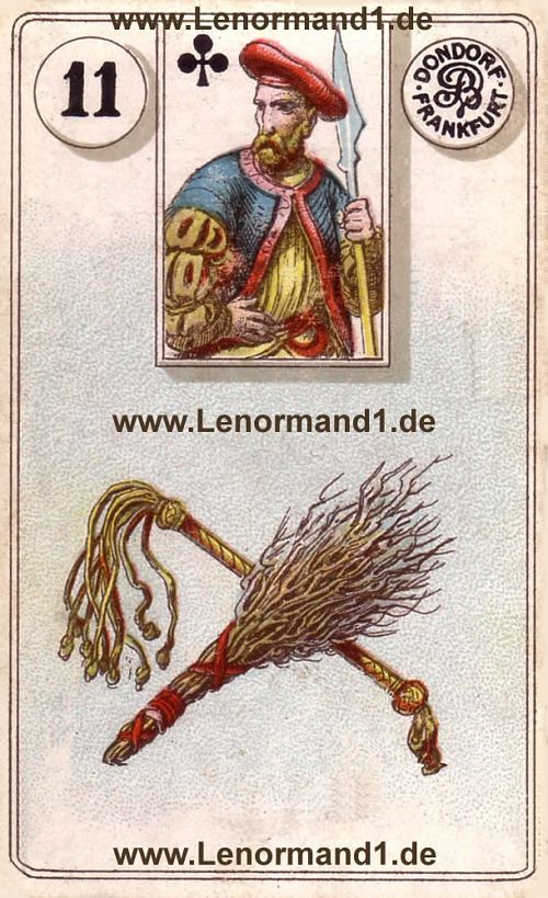 Die Ruten von dem antiken Dondorf Lenormand