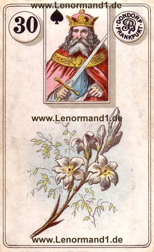 Die Lilie von dem antiken Dondorf Lenormand