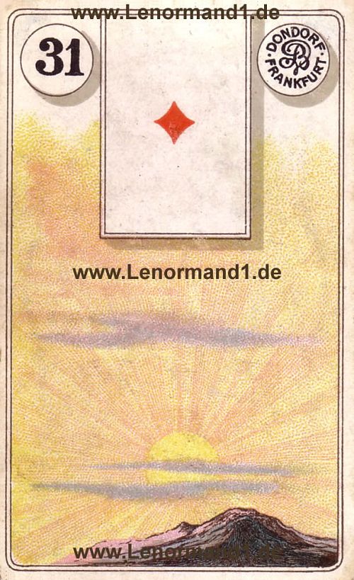 Die Sonne Dondorf Lenormand Tageskarte heute