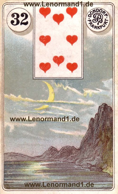 Der Mond von dem antiken Dondorf Lenormand