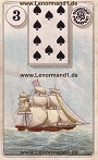 Schiff von den antiken Dondorf Lenormandkarten