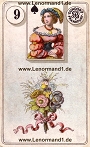 Blumen von den antiken Dondorf Lenormandkarten