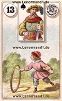 Kind von den antiken Dondorf Lenormandkarten