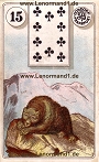Bär von den antiken Dondorf Lenormandkarten