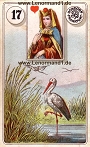 Storch von den antiken Dondorf Lenormandkarten