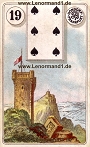 Turm von den antiken Dondorf Lenormandkarten