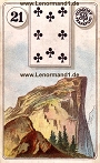 Berg von den antiken Dondorf Lenormandkarten