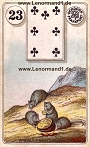 Mäuse von den antiken Dondorf Lenormandkarten