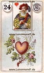 Herz von den antiken Dondorf Lenormandkarten