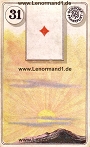 Sonne von den antiken Dondorf Lenormandkarten