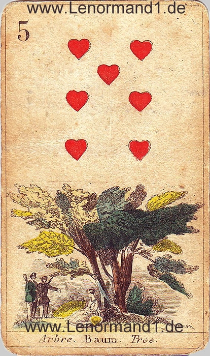 Der Baum antike Lenormand Tageskarte heute