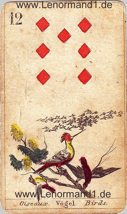 Die Vgel antike Lenormand Tageskarte heute