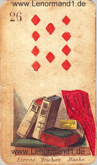 Das Buch antike Lenormand Tageskarte heute