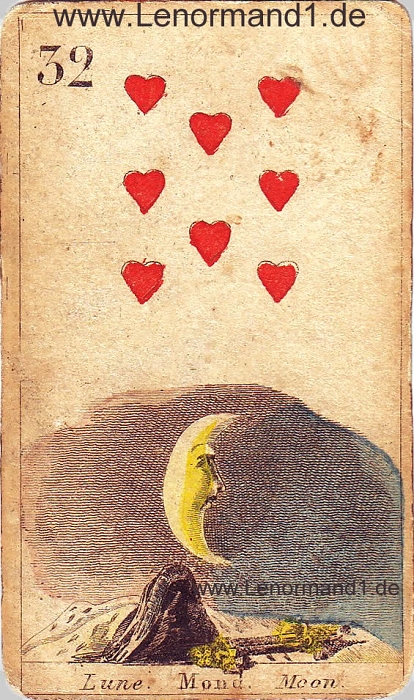 Der Mond antike Lenormand Tageskarte heute