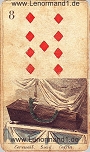 Sarg von den antiken Lenormandkarten