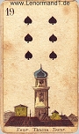 Turm von den antiken Lenormandkarten