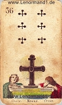 Kreuz von den antiken Lenormandkarten