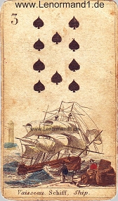 Schiff, antike Lenormandkarten