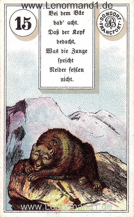 Der Br von dem antiken Dondorf Lenormand mit Versen