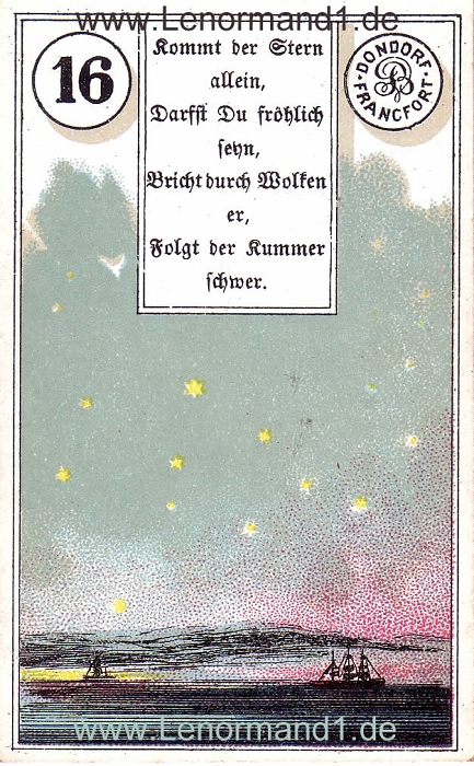 Die Sterne Dondorf Verse Lenormand Tageskarte heute