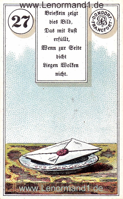 Der Brief Dondorf Verse Lenormand Tageskarte heute