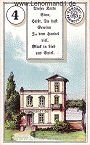 Haus von den antiken Dondorf Lenormandkarten mit Versen