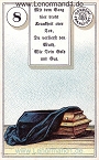 Sarg von den antiken Dondorf Lenormandkarten mit Versen