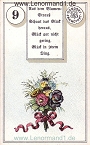 Blumen von dem antiken Dondorf Lenormand mit Versen