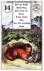 Fuchs von dem antiken Dondorf Lenormand mit Versen