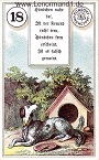 Hund von den antiken Dondorf Lenormandkarten mit Versen