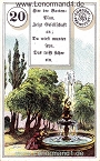 Park von den antiken Dondorf Lenormandkarten mit Versen