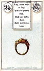 Ring von dem antiken Dondorf Lenormand mit Versen