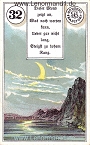 Mond von dem antiken Dondorf Lenormand mit Versen