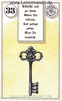 Schlüssel von den antiken Dondorf Lenormandkarten mit Versen