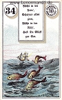 Fische von den antiken Dondorf Lenormandkarten mit Versen