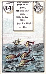 Fische von dem antiken Dondorf Lenormand mit Versen