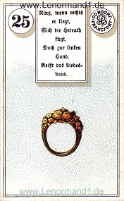 Ring, antikes Dondorf Lenormand mit Versen